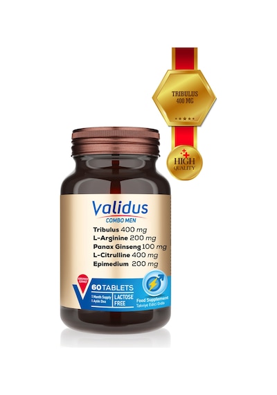 Validus Comb -men Tribulus 400 Mg + L-arginine 200 Mg + Maca 100 Mg 60 Tablets