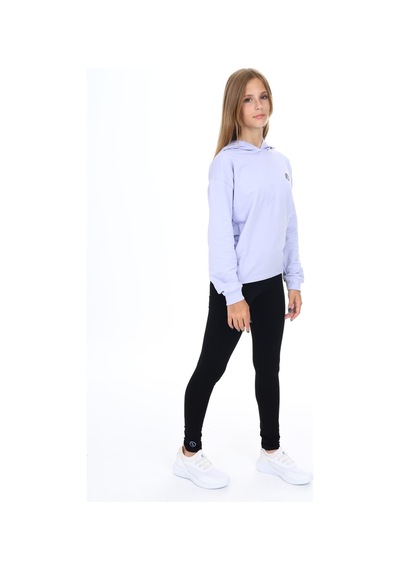 Toontoy Kids Toontoy Kız Çocuk 2'li Takım Baskılı Kapüşonlu Düşük Omuz Sweatshirt & Basic Düz Tayt Açık Lila Toontoy Kids Toontoy Kız Çocuk 2'li Takım Baskılı Kapüşonlu Düşük Omuz Sweatshirt & Basic Düz Tayt Açık Lila