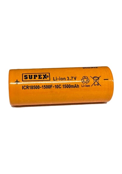 Icr18500-1500f-10c Lityum Ion 3.7v 1500mah 10c Deşarj Akımı Düz Kafa Pil