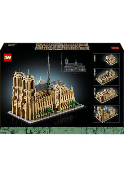 LEGO® Architecture Notre Dame Katedrali 21061 - Yetişkinler için Dekoratif ve Sergilenebilir Model Yapım Seti (4383 Parça)