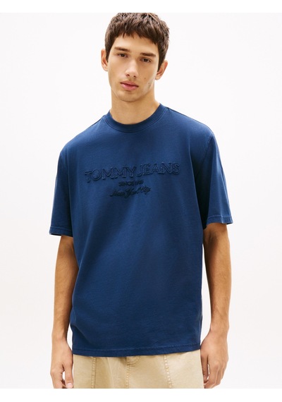 Tommy Hilfiger Tjm 90s New Classıcs Ss Tee Erkek Mavi T-shirt - Dm0dm22545