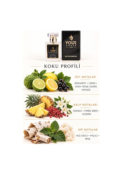 Your Prose E225 Ananas, Bergamot Ve Paçuli Notalı Meyvemsi Odunsu Erkek Parfümü Edp 50 Ml - 8690352000012yp225