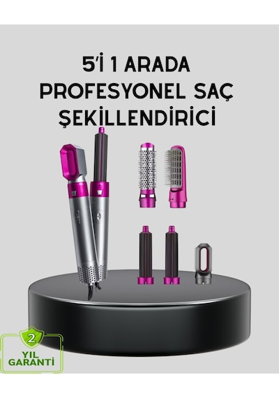 5 İ 1 Arada Saç Şekillendirme Makinesi Hızlı Kuruma Ve Kuaför Kalitesinde Sonuç Çok Renkli