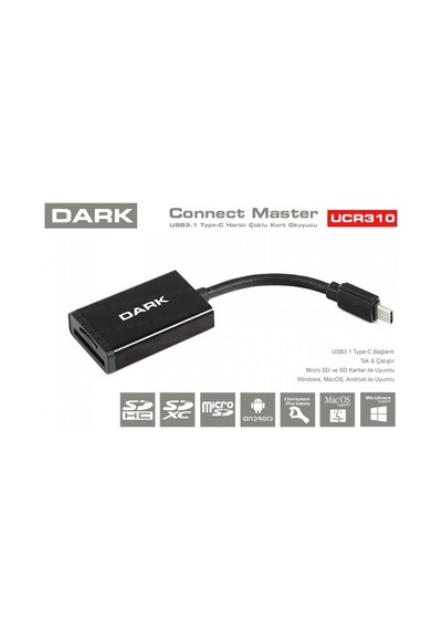Dark Dk Ac Ucr310 Usb 3 1 Type C Çoklu Kart Okuyucu