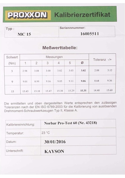 Proxxon 23345 Microclick Mc15 Tork Anahtarı 3 15 Nm 1/4" 6,3 Mm Saklama Çantalı