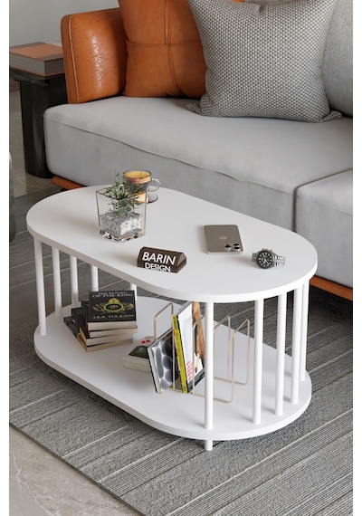 Modern Oval Orta Sehpa Çift Katlı Metal Ayaklı Salon, Ofis, Dekoratif Sehpa, Beyaz Demir Beyaz Modern Oval Orta Sehpa Çift Katlı Metal Ayaklı Salon, Ofis, Dekoratif Sehpa, Beyaz Demir Beyaz