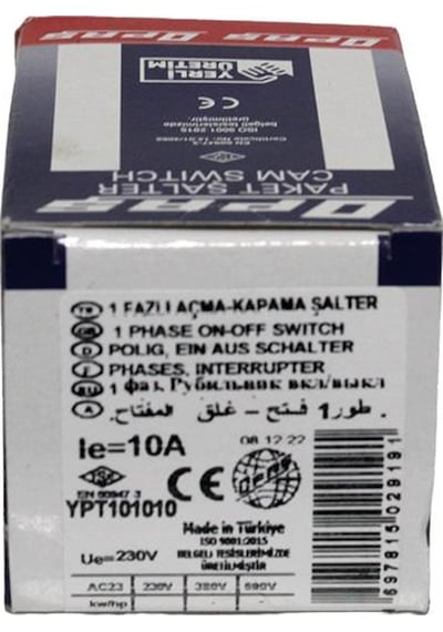 OPAŞ 1X10A 0-1 Aç-Kapa Şalter