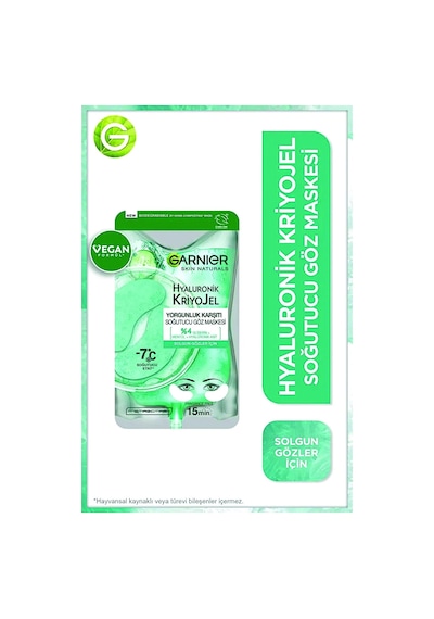 3 Adet Garnier Hyaluronik Kriyojel Yorgunluk Karşıtı Soğutucu Göz Maskesi