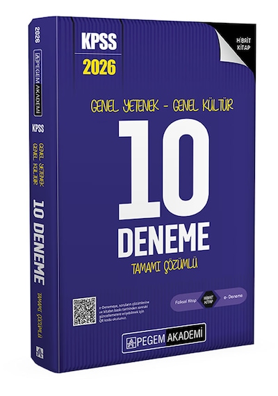 Pegem 2026 Kpss Genel Yetenek Genel Kültür Çözümlü 10 Deneme