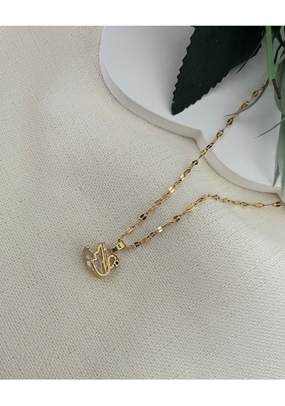 Sevgililer Günü Zarif Kuğu Kolye Gold