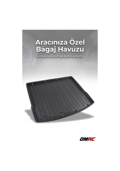 Omac Renault Talisman 2016-2018 Arası Uyumlu Araca Özel Bagaj Havuzu Kauçuk Tpe Siyah 1 Parça