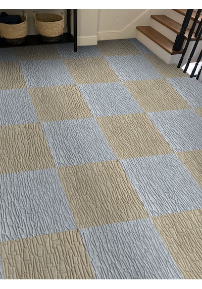 Tink Kendinden Yapışkanlı Keçe Karo Zemin Ve Duvar Kaplama Geometrik Desenli Gri 48x48 Cm 4 Adet 0,92 M² 4 Adet 0,92 M²