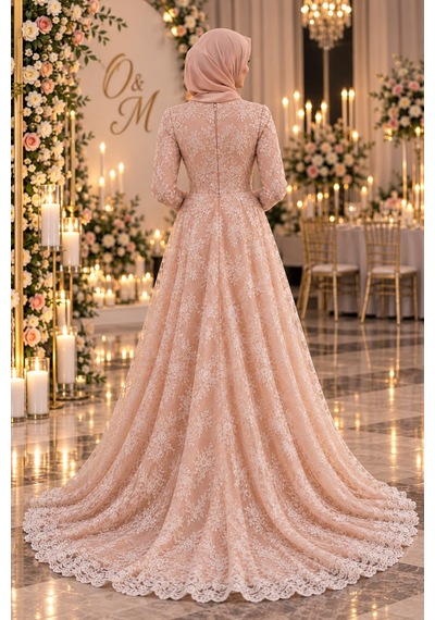 Gül&can Butik Tesettür Abiye Zarif Ve Narin Pembe