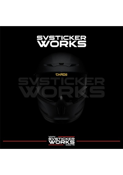 Chaos Vizör Sticker Kask Vizör Sticker Tüm Kasklar Uyumlu 1 Adet Altın