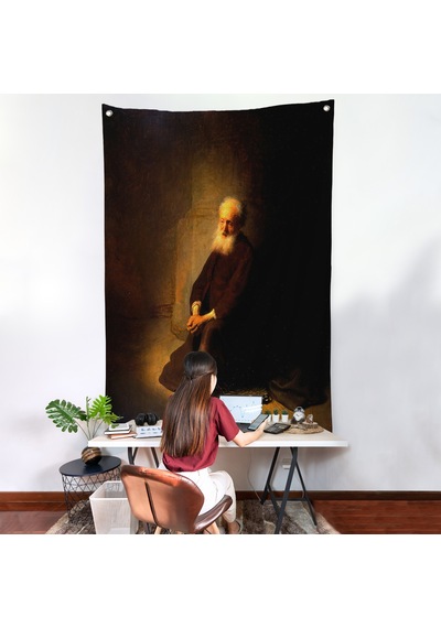 Rembrandt Van Rijn - Hapishanedeki Havari Aziz Peter Diz Çökmüş Duvar Örtüsü-7410