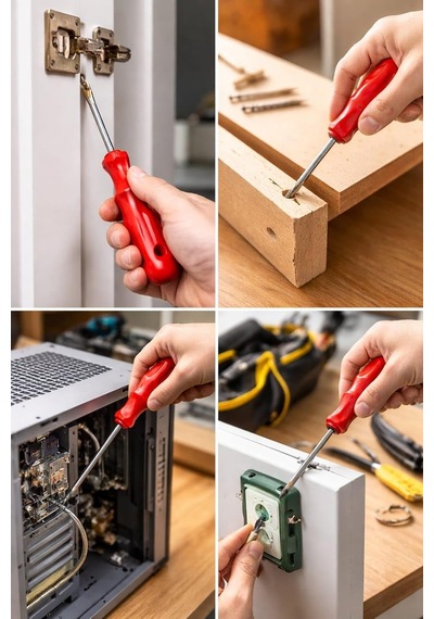 2'li Tornavida Seti, Düz Ve Yıldız Uçlu, Ergonomik Kaymaz Sap, Manyetik Çelik Uç, Ev Ve Atölye Kullanımı İçin