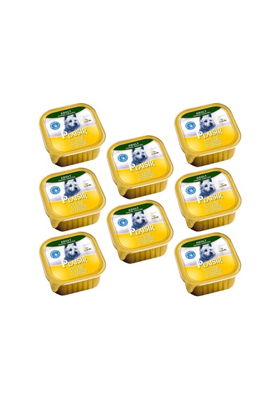 Plaisir Hindi Etli Pate Konserve Yetişkin Köpek Maması 8 x 150 G