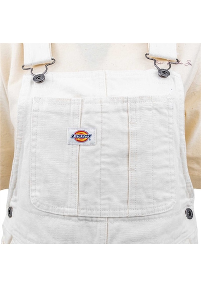Dıckıes Dickies Dickies Duck Canvas Bib Kadın Siyah Tulum 3286 Beyaz