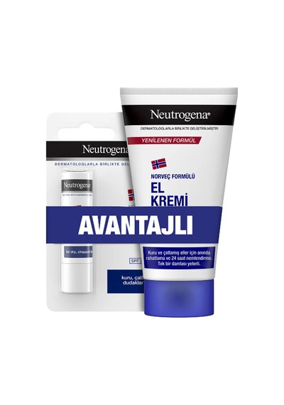 Neutrogena El Kremi Parfümlü 75 Ml+dudak Nemlendirici Balm
