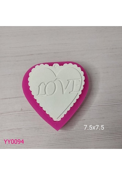 Yy0094 Love Yazılı Kalp Silikon Kalıp