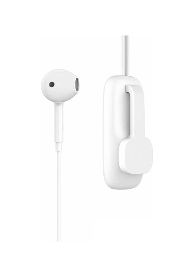 Exenar - Beyaz - Yaka Klipsli Bluetooth Kulaklık Kulakiçi Kablolu Kablosuz Tws Mikrofonlu Yaka Kulaklık Boyun Asmalı
