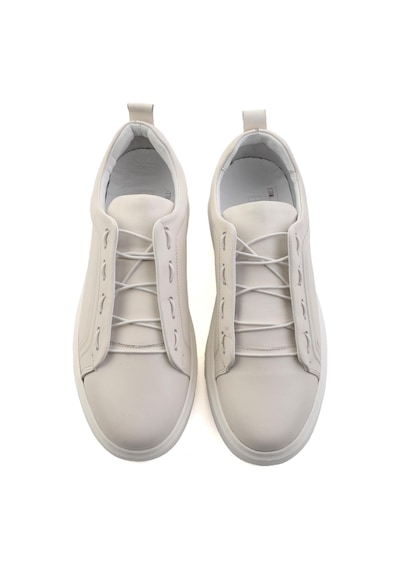 Beyaz Hakiki Deri Erkek Sneaker E01700178003 Beyaz