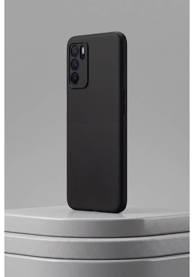 Oppo A16 4g Uyumlu Kamera Korumalı Silikon Telefon Kılıfı Darbe Emici İçi Kadife Tırtıklı Kaymaz Yüzeyli Yumuşak Kılıf-54268 Siyah