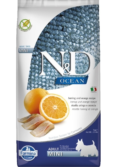 N&D Adult Mini Ocean Ringa Balıklı ve Portakallı Küçük Irk Yetişkin Köpek Maması 7 KG N&D Adult Mini Ocean Ringa Balıklı ve Portakallı Küçük Irk Yetişkin Köpek Maması 7 KG