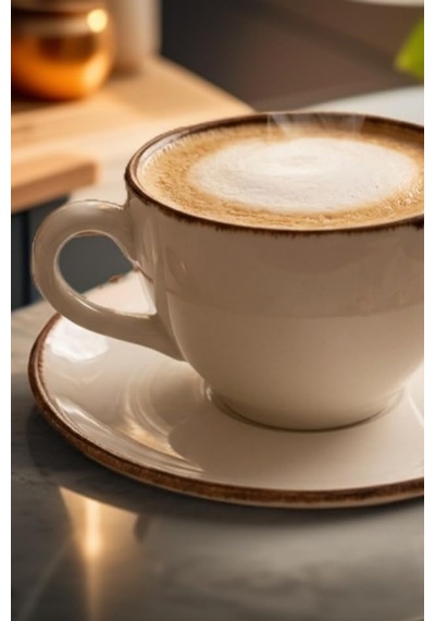 Kütahya Porselen 190 Cc/ml 6 Kişilik Çay Duble Türk Kahve Fincan Takımı 12 Parça Cappuccino Latte Mocha Diğer