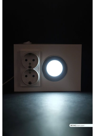 ACK LED li Çift Prizli Tezgah Altı Armatür Beyaz Kasa 6500K Beyaz