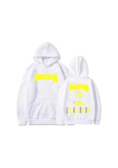 Tarzsokak Beyaz Unisex Pantera Yaz 2025, Kapüşonlularrunge Moda Sokak Şıklığı