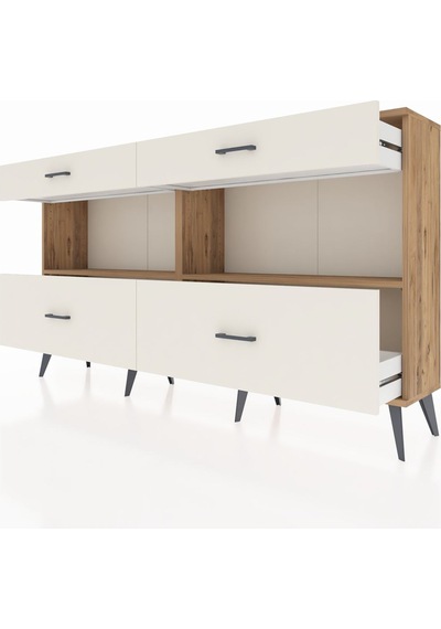 Arges Konsol 2 Raflı 4 Çekmeceli 176x30x99 Çam-çam/aytaşı Çam-çam/aytaşı