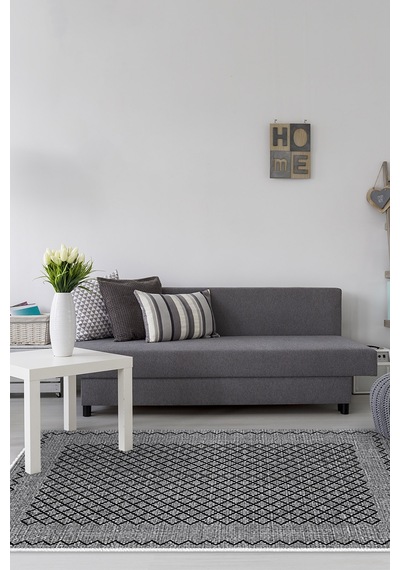 Dekoreko Kaymaz Taban Djt Salon Halısı Trend Modern M5001 gri