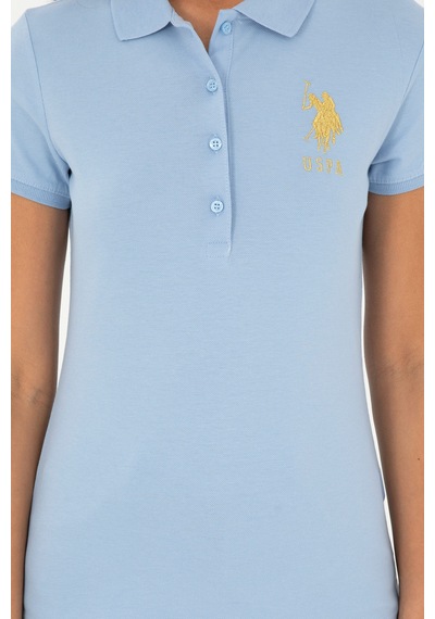 U.S. Polo Assn. Kadın Açık Mavi Basic Polo Yaka Tişört 50280071-VR003 U.S. Polo Assn. Kadın Açık Mavi Basic Polo Yaka Tişört 50280071-VR003