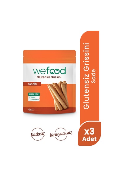 Glutensiz Grissini Sade 40 G 3'lü
