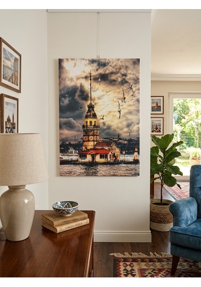 Tablo 60x90 Cm Büyük Boy Kafe Ve Salon Hediyelik Duvar Aksesuarı Mat Beyaz