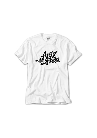 Arctic Monkeys Logo 2 Beyaz Tişört Beyaz