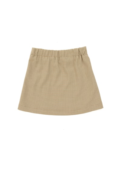 U.S. Polo Assn. Kız Çocuk Camel Pötikare Pileli Dokuma Etek 50301357-VR015