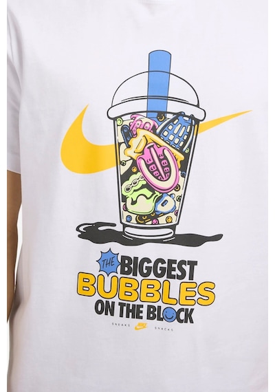Nike Oc Sole Food Cotton Mens Tee White Erkek Günlük Stil Tişört Beyaz Beyaz