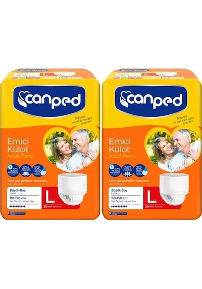 Medikaltec Canped Emici Külot Hasta Bezi Büyük Boy Large 60 Adet Eko Paket