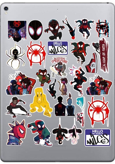 Miles Morales Sticker Seti Laptop Ajanda Pc Tablet Telefon Defter Etiket Bullet Journal Diğer