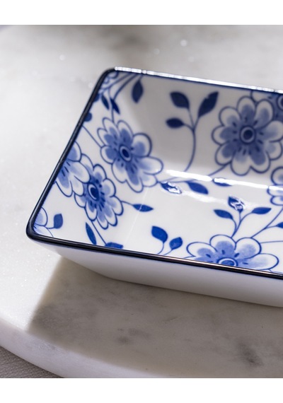 Madame Coco Reve Bleu Seren Kare Tabak - 12 Cm - Mavi/beyaz 8684427225196 Çok Renkli