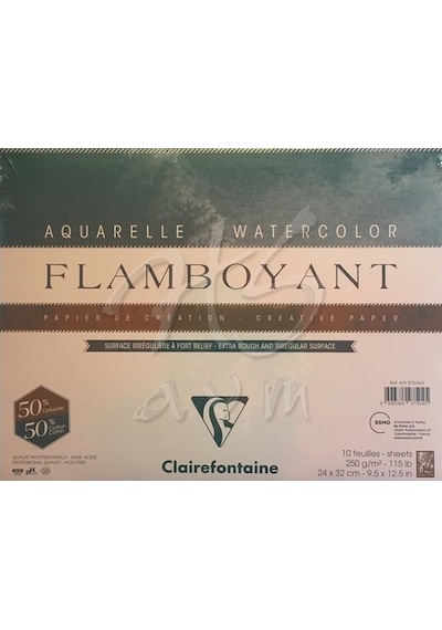 Clairefontaine Flamboyant Sulu Boya Blok 250G 24X32 Cm 10 Yaprak