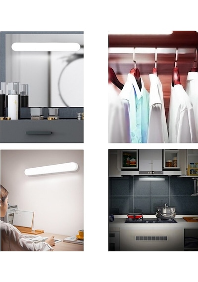 Martı Ledli Aplik Şarjlı Led Işık Mıknatıslı Beyaz Hero Led Aplik