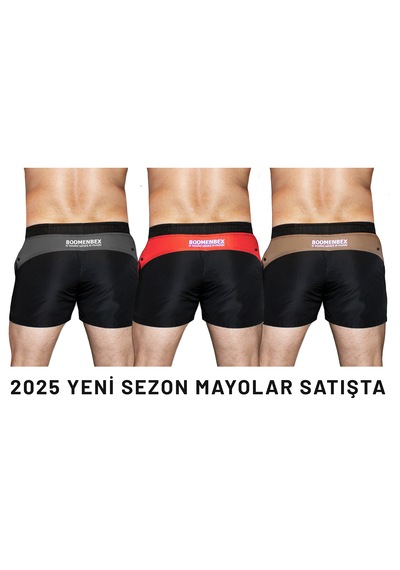 Boomenbex Avandgard Siyah Vizon Mayo Şort Yeni Sezon Siyah