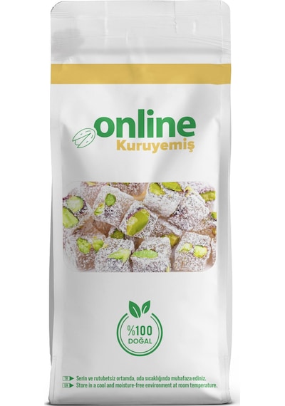 Online Kuruyemiş Antep Fıstıklı Hindistan Cevizli Çifte Kavrulmuş Lokum 1000 Gr