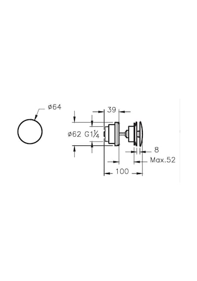 VitrA Yuvarlak Lavabo Süzgeci Universal Sabit Altın A4514823