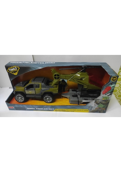 Forcemates Oyuncak Askeri Jeep Ve Helikopter Çekici Oyuncak