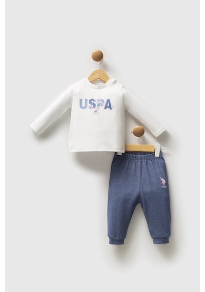U.S. Polo Assn. U.s.polo Assn Kız Bebek 3lü Takım - Mavi Mavi