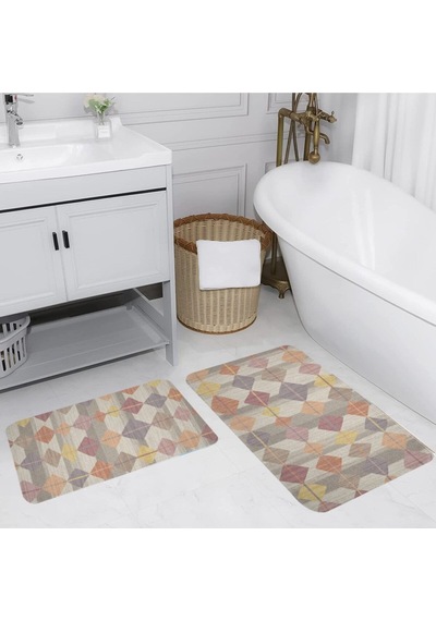 Eliana Home Dijital Baskılı 2'li Banyo Paspas Takımı Lna5118 Kahverengi